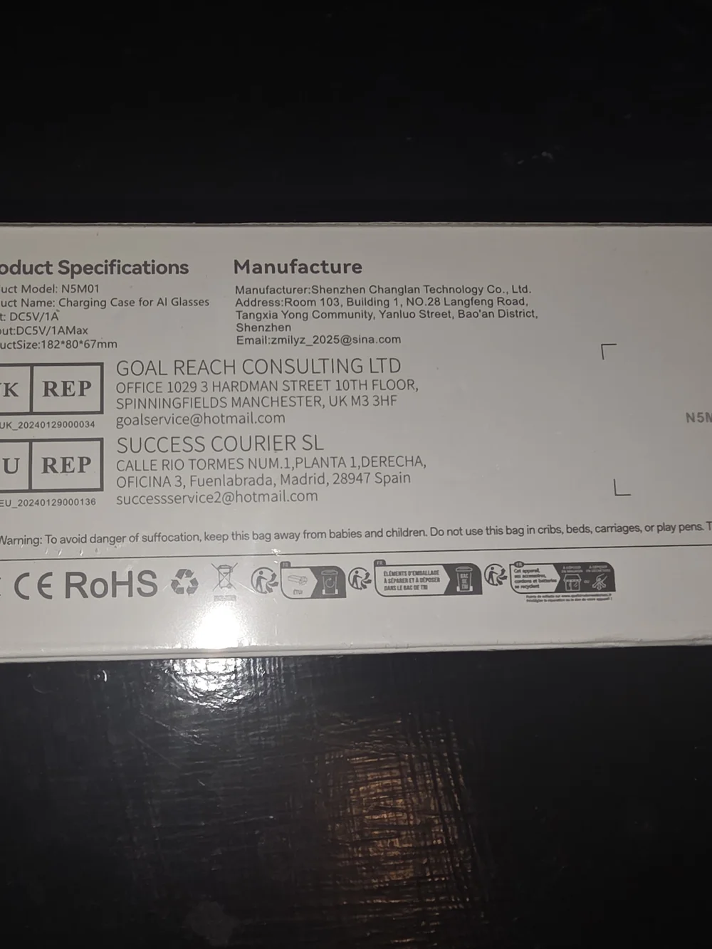 NEWDERY Charger for Ray-Ban Meta Smart Glasses, Portable Charging Dock with Dust